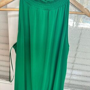 Vibrant Green Sleeveless women blouse